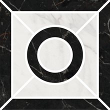 ID94 | Декор Фрагонар наборный чёрный 9,9х9,9