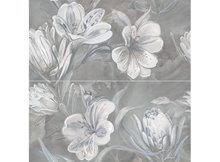 Панно 63*63 Opale Grey Flower (2 шт.)